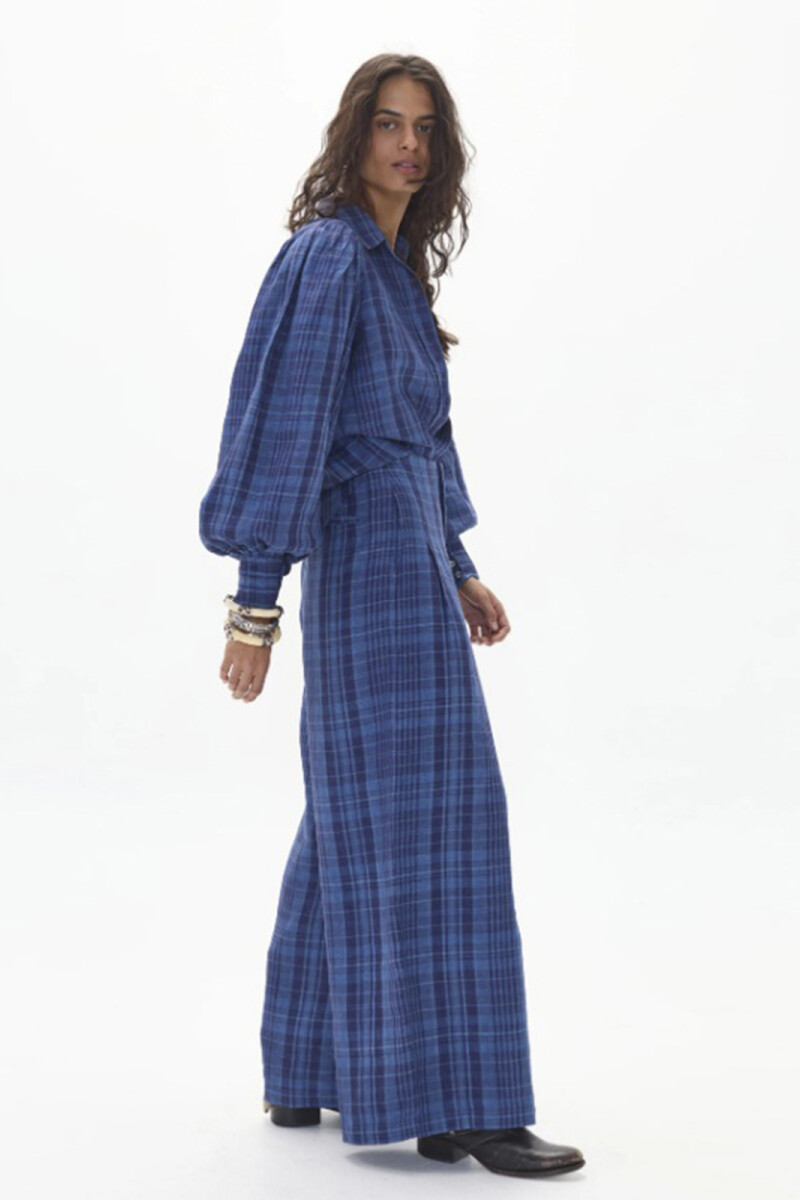 CULOTTE LINEN PANTS Azul