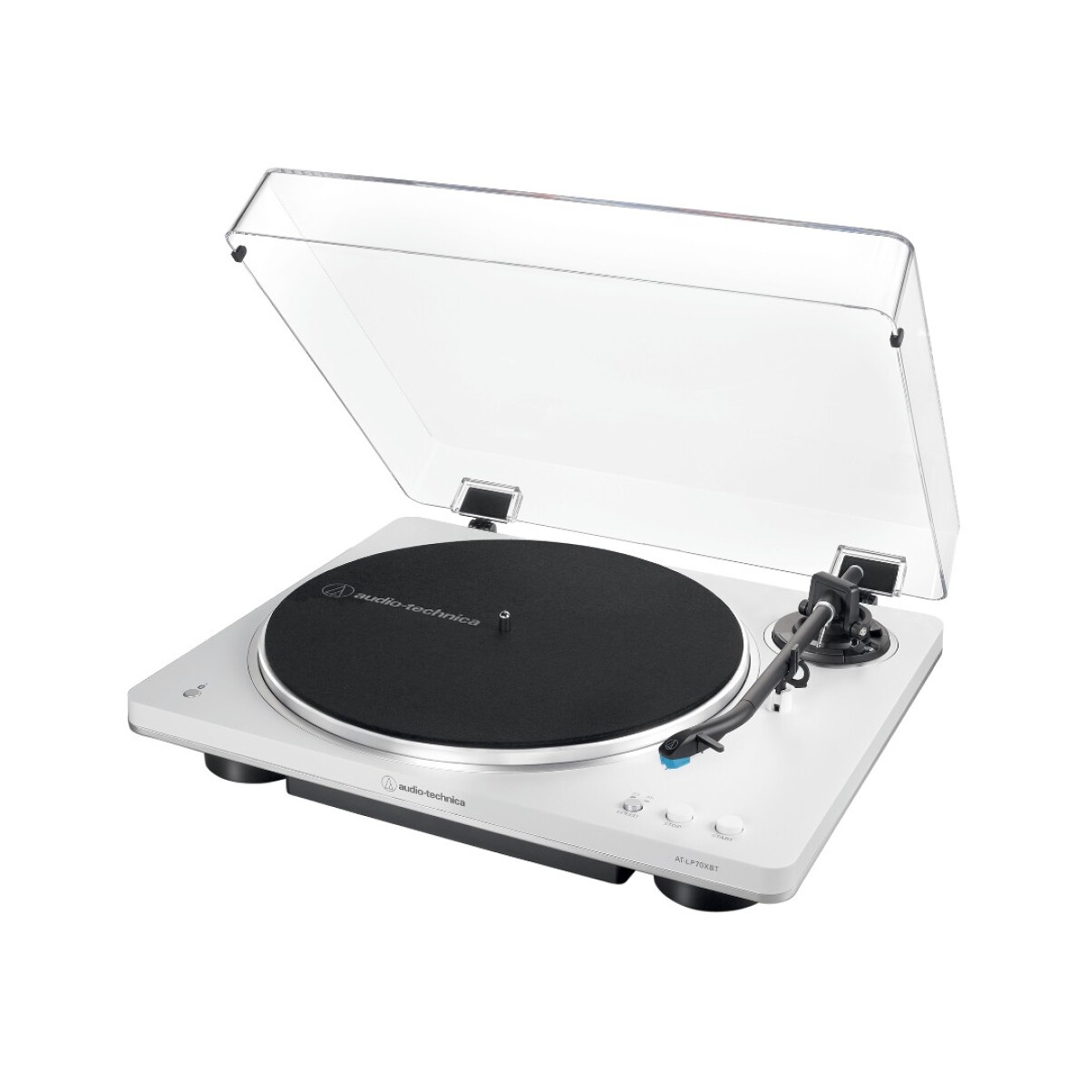 Bandeja De Vinilo Audio-technica At-lp70xbt White/silver Con Bluetooth 