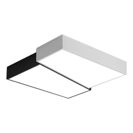 Plafon Led Integrado Combinado Blanco Y Negro Blanco