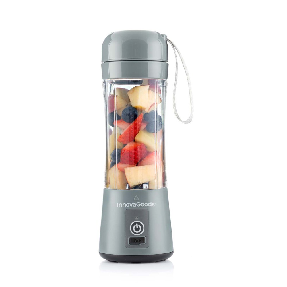 BATIDORA PORTÁTIL REC 380ML RECARGABLE GRIS INNOVAGOODS