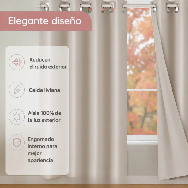 Paño cortina blackout 1,35m x 1,70m BEIGE