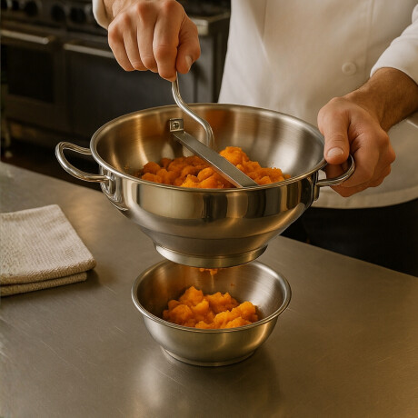 Pasapuré de 2 Discos de Acero Inoxidable 25.4 cm Pasapuré de 2 Discos de Acero Inoxidable 25.4 cm