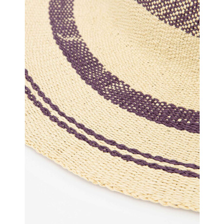 Sombrero Efecto Rafia Combinacion Bicolor