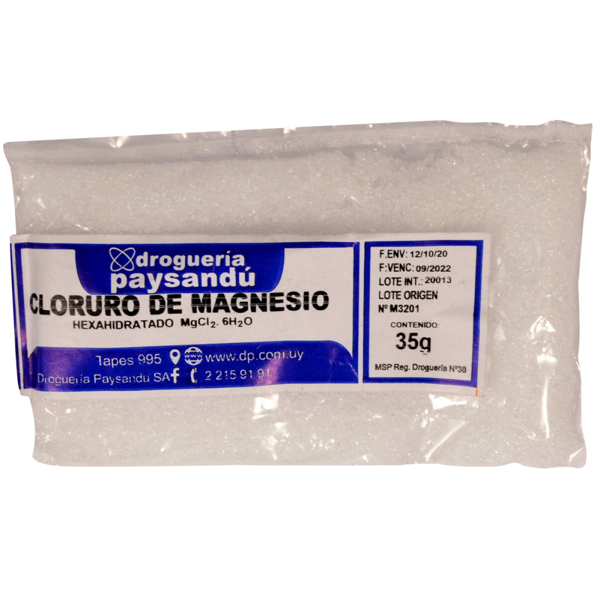 Cloruro de Magnesio Puro - 35 g 