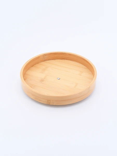 ORGANIZADOR DE MESADA GIRATORIO BAMBU MARRON