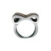 Anillo Moño-Plata y Oro-Piedra Zirconia-AN5076 conpiedra