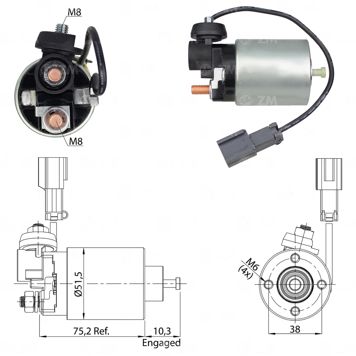 AUTOMATICO DE ARRANQUE NISSAN AUTOMATICO NISSAN ALTIMA S/MITSUBISHI 12V ZM 