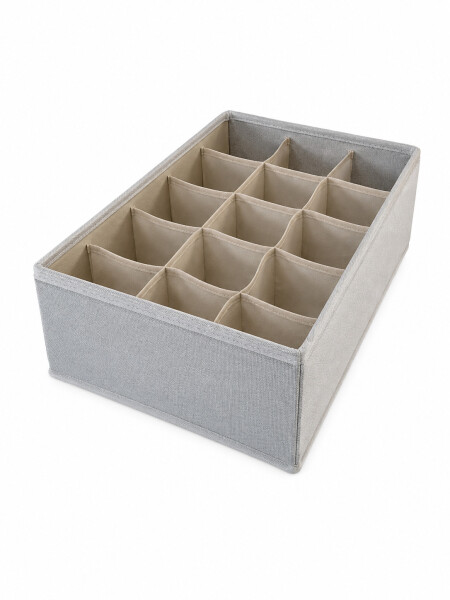 CAJA ORGANIZADORA ROPA INTERIOR 15 ESPACIOS CRUDO