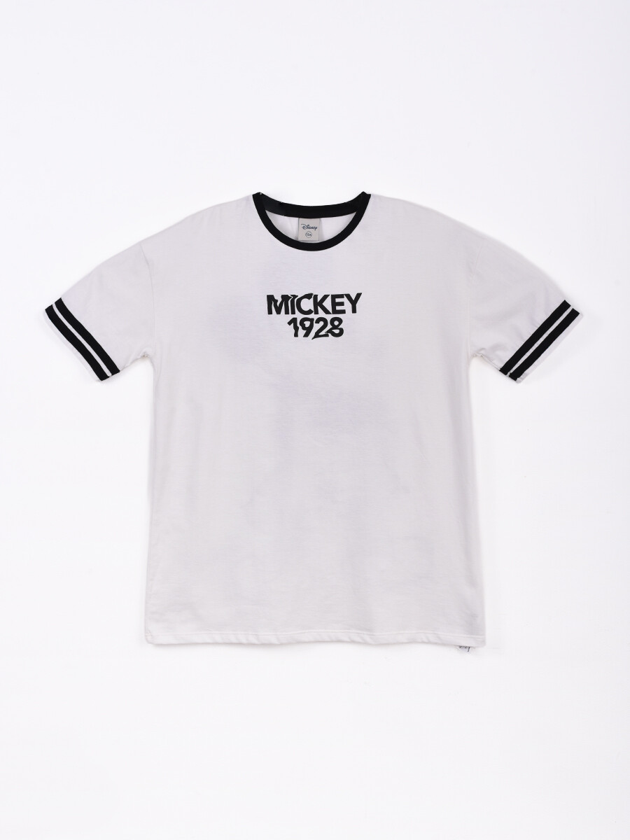 REMERA MICKEY 1928 BLACK - OFF WHITE 