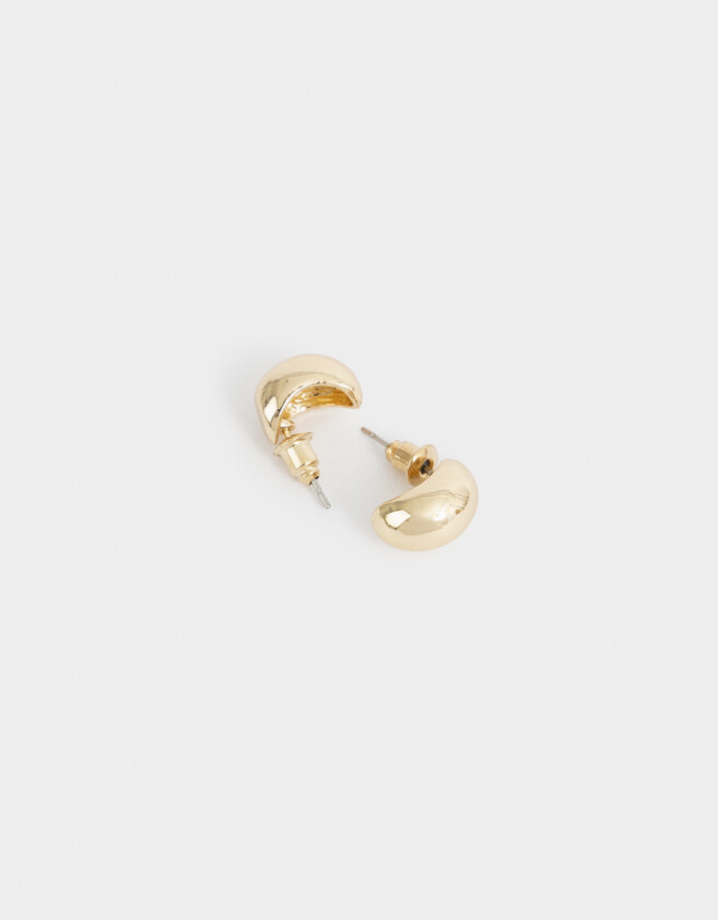 Aros Pasantes Con strass Aros Con Forma De Gota - Dorado