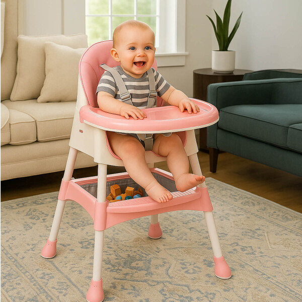 Silla De Bebe Para Comer Plegable Asiento 2 En 1 Arnes Cinturon Seguridad 3 Puntos Imback Color Rosa Silla De Bebe Para Comer Plegable Asiento 2 En 1 Arnes Cinturon Seguridad 3 Puntos Imback Color Rosa