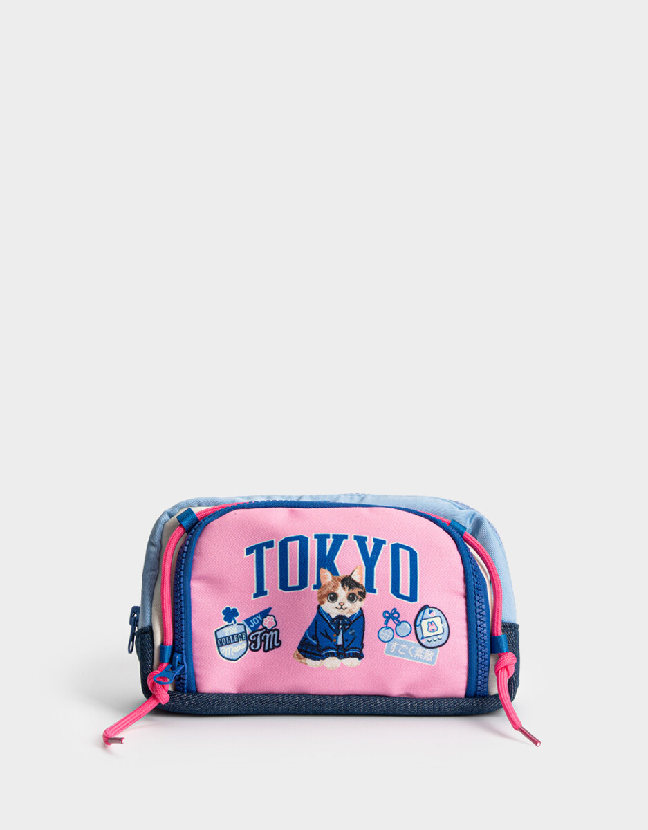 Cartuchera De Canva Estampado Con Divisiones 