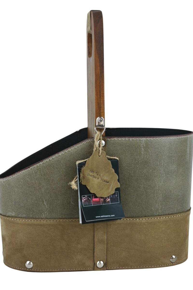 Matera de Cuero Vacuno Legítimo con Estructura Integral de Madera Verde