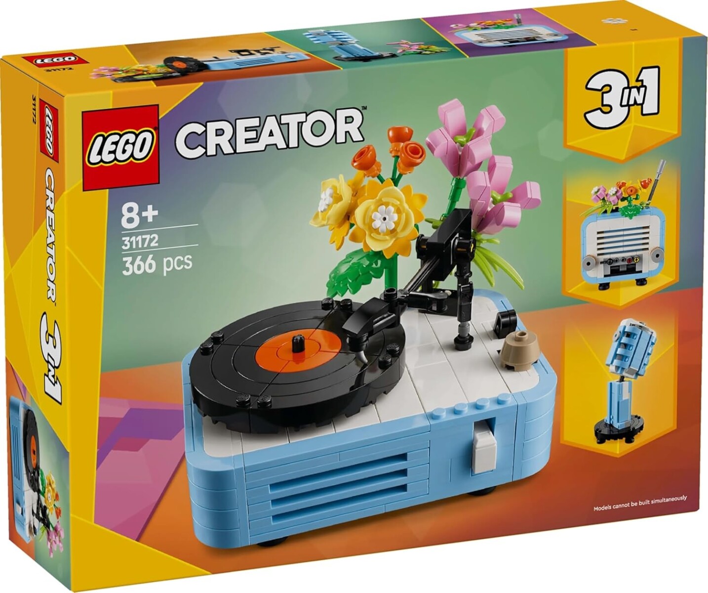 Tocadiscos con Flores 31172 | Sets 3 en 1 Creator 
