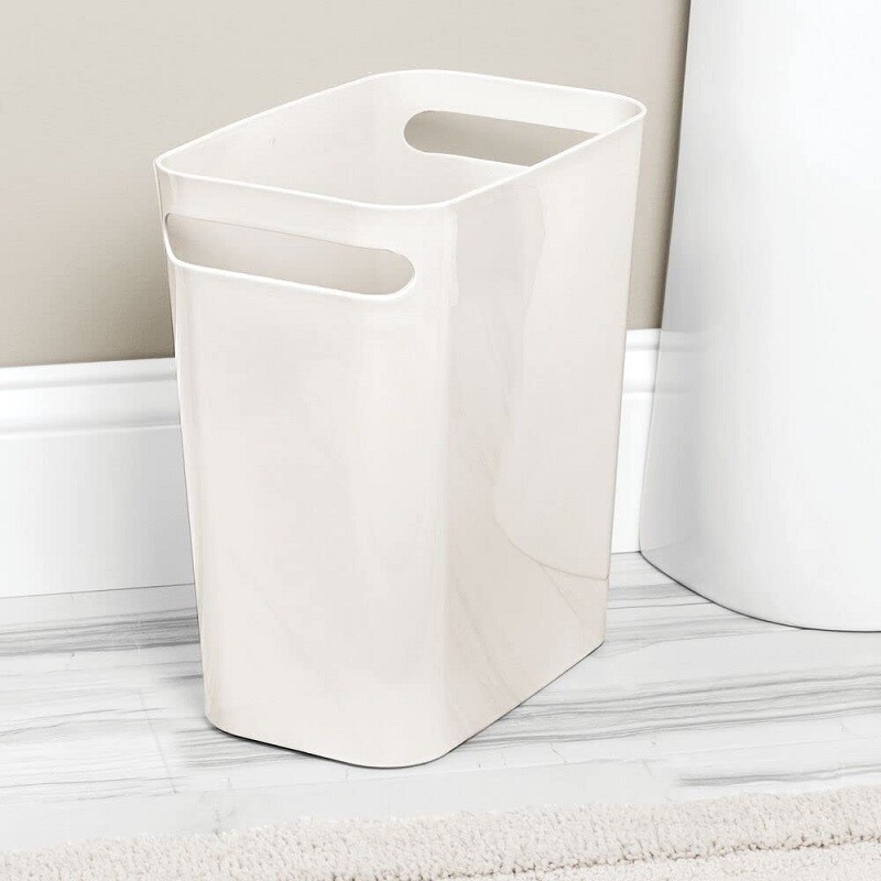 Cesto tacho de basura papelera plástico blanco