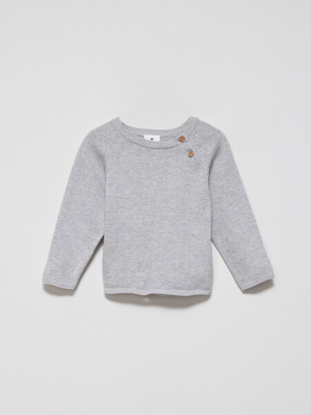 Buzo punto Gris Melange
