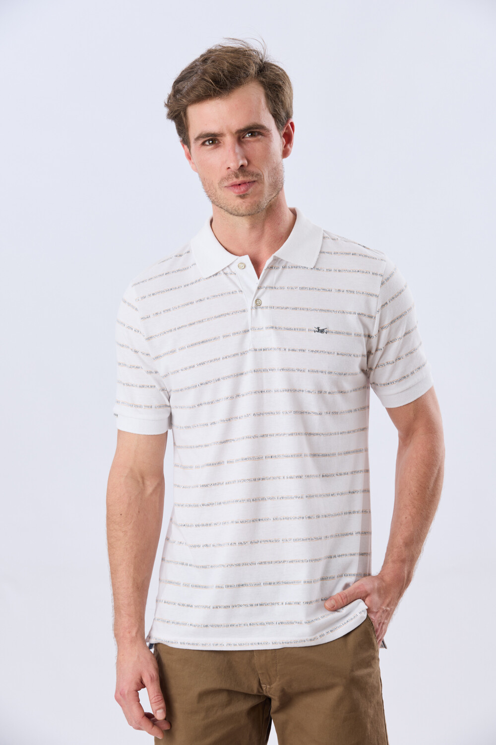 REMERA POLO ESTAMPADA Blanco