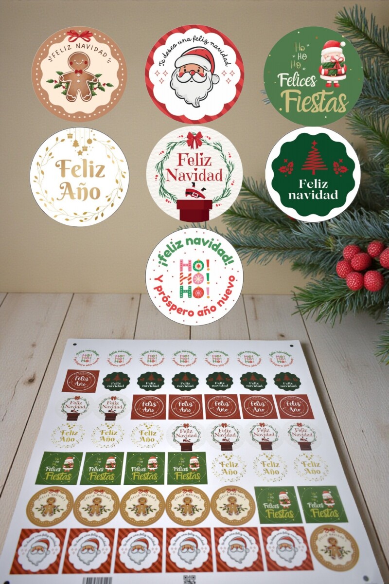 Stickers navidad placha - DISEÑO 21 