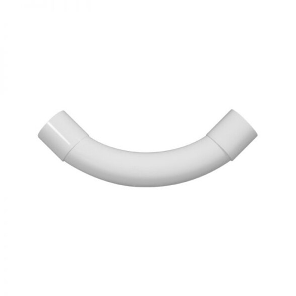 Codo 90° plástico blanco sin rosca, diámetro 50mm C33350