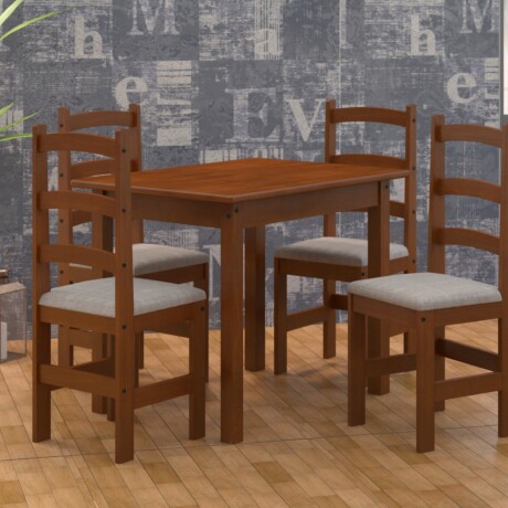 Juego De Comedor 4 Sillas Patricia Línea Castaño Sm-gb Juego De Comedor 4 Sillas Patricia Línea Castaño Sm-gb