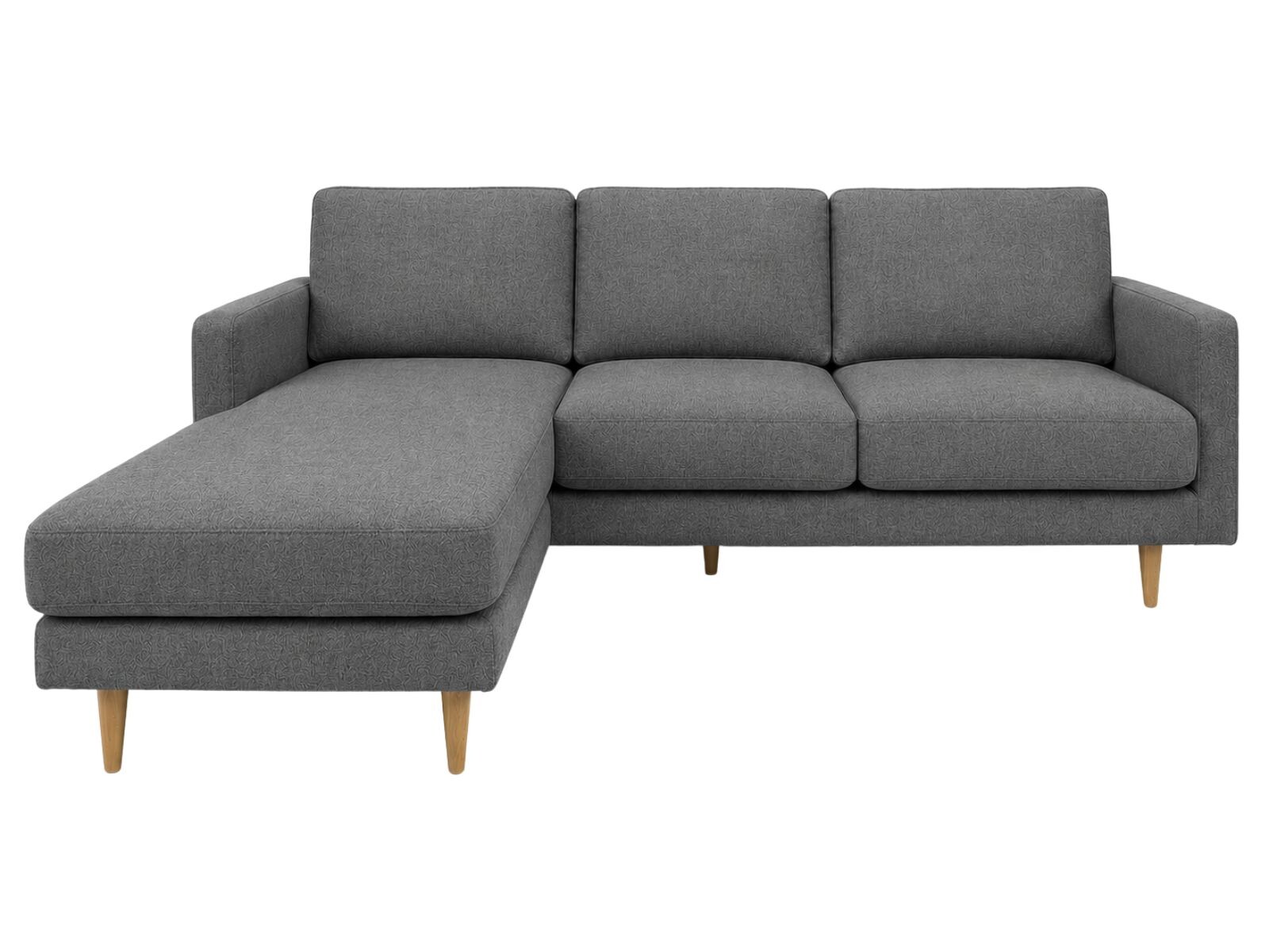 Sofá con Chaise PRADA - Dark Grey Tela Rústica 