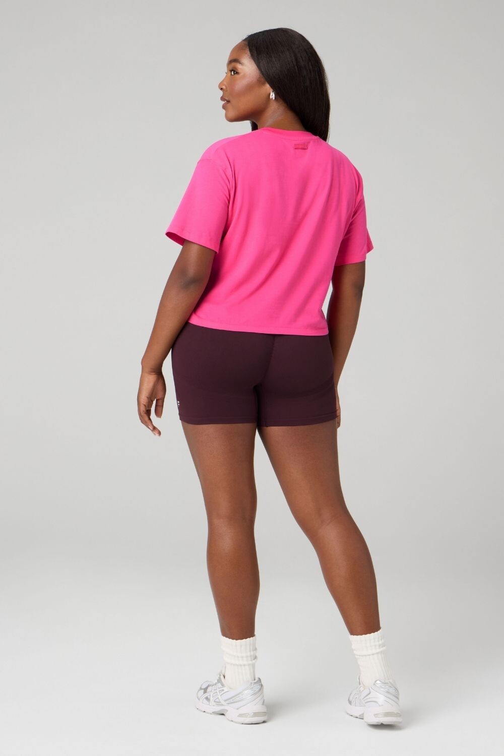 Top Training 100% Cotton Boxy Tee Mujer Pink Crush