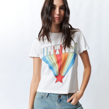 REMERA VINTAGE RAINBOW Blanco