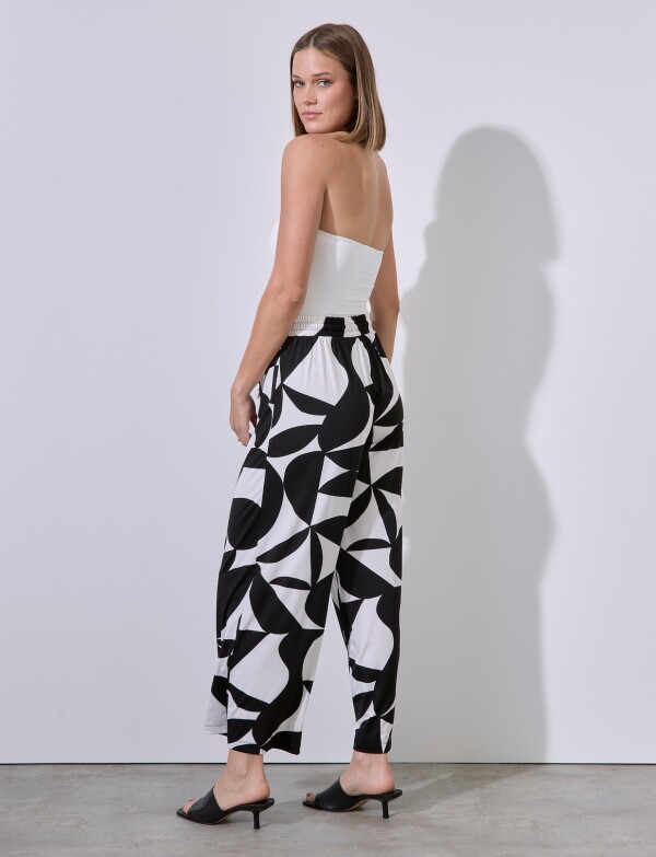 Pantalon Printed NEGRO/BLANCO