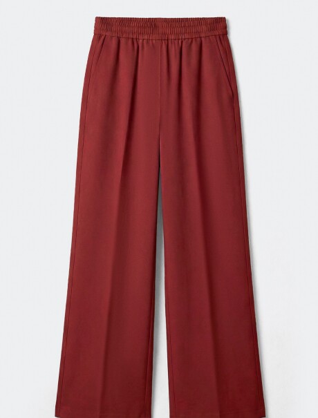 PANTALÓN TIRO MEDIO - BORDEAUX ROJO