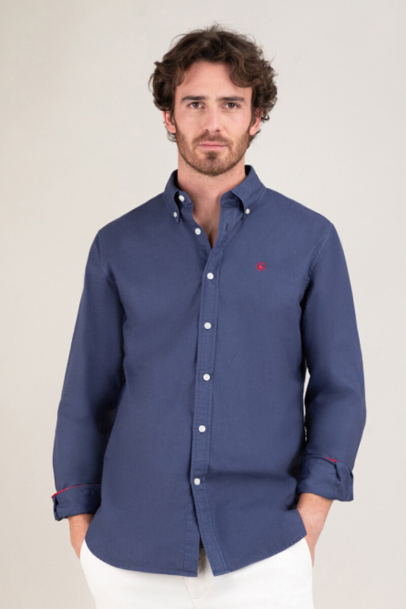 Camisa Garment Dyed Marino