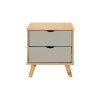 Mesa De Luz Madera Maciza Nordica 2 Cajones - Linea Dublin Mesa De Luz Madera Maciza Nordica 2 Cajones - Linea Dublin