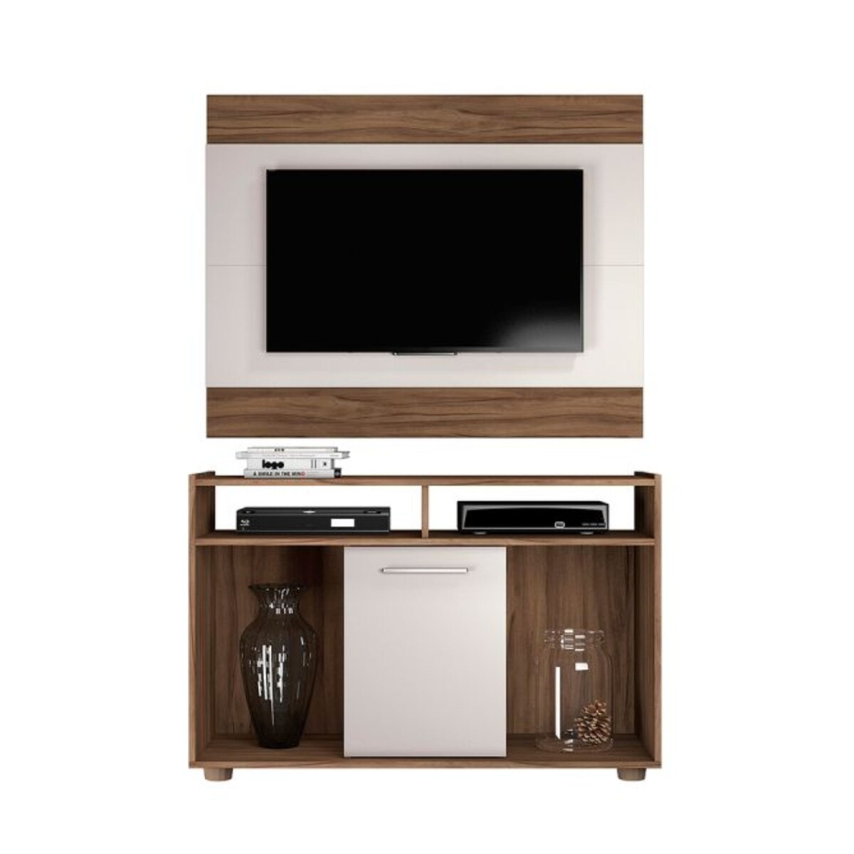 Rack Con Panel Combo Show novatel Freijo Trend White 