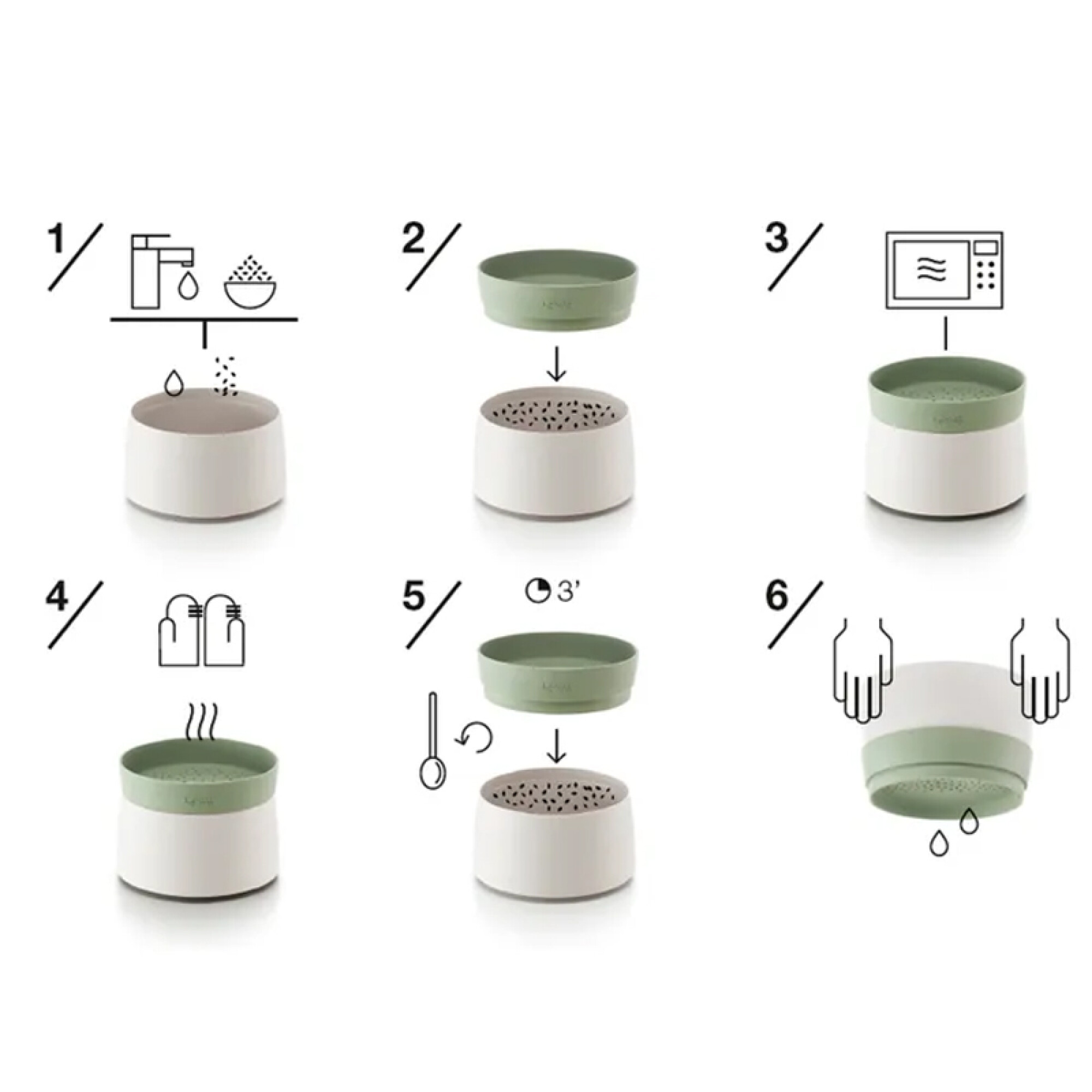 Olla A Presión Para Microondas Globatek - 2,85 Litros - Para Cocinar Arroz, Verduras, Pescado Y Carne