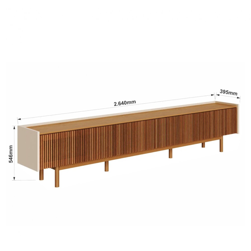 Rack de TV Dune Ripiado 2.6 - Linea Manhattan Off White