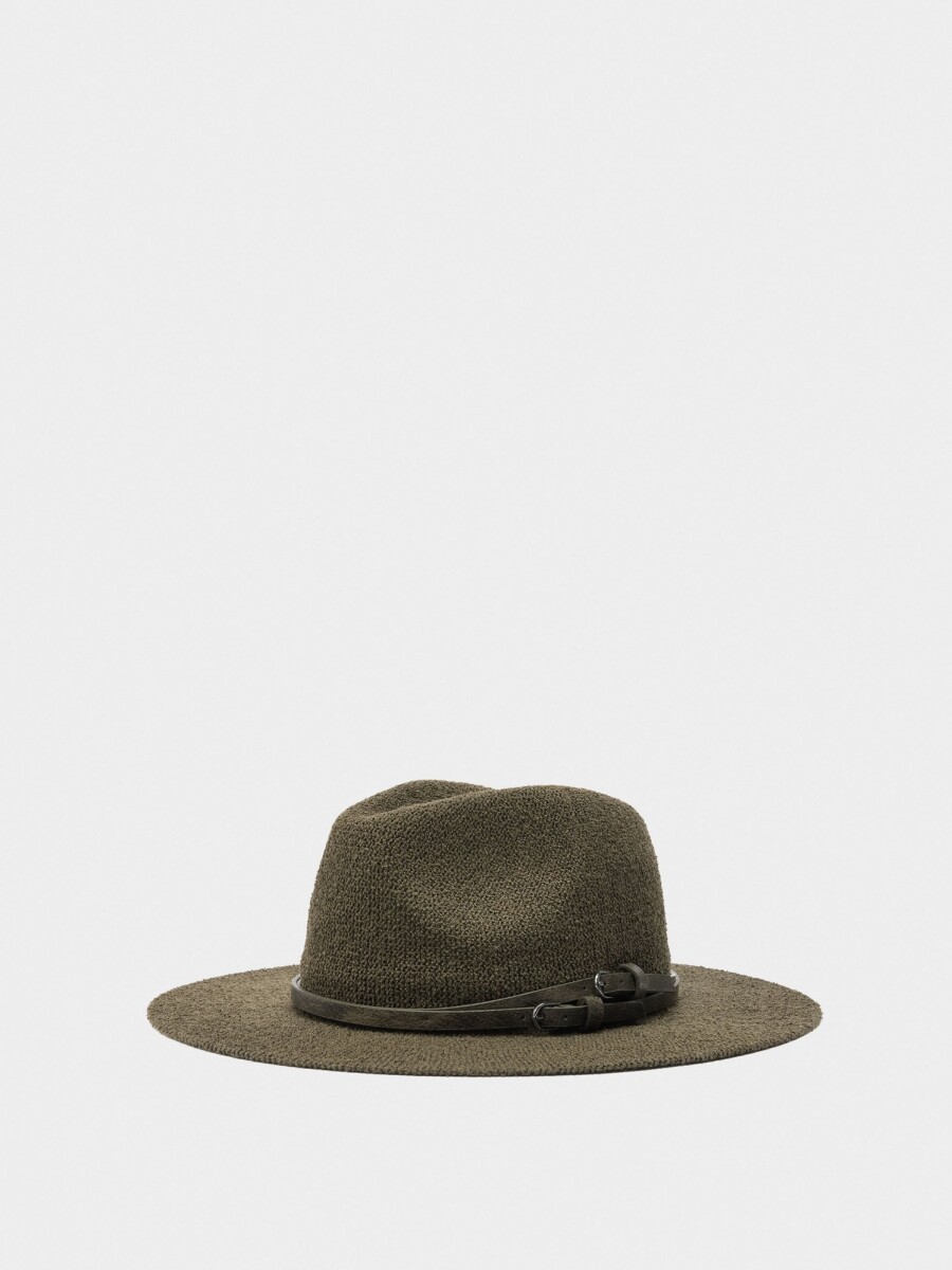 Sombrero De Punto Cinturones Con Hebillas caqui