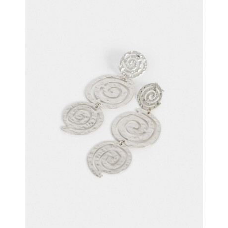 Aros Colgantes Largos Metal diferenciado Plateado