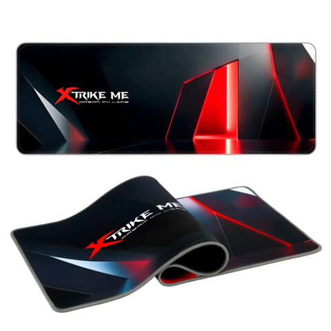 Mouse Pad Gamer Antideslisante Grande XL 75 X 28 Xtrike Me Color Negro Rojo