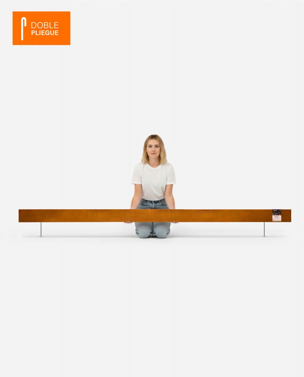 Fleje Separador Pliegue Doble - 10cm x 2.4m - Acero Corten 2mm 