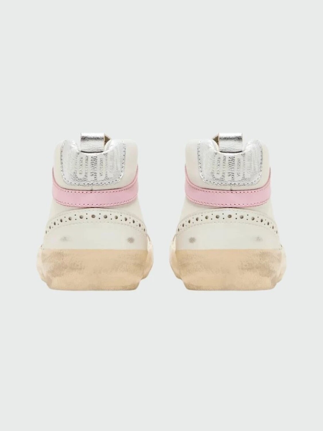 Golden Goose-Botines de cuero, Mid Star Blanco