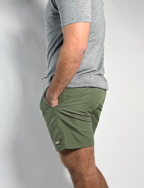 Short de baño liso Salvo Militar
