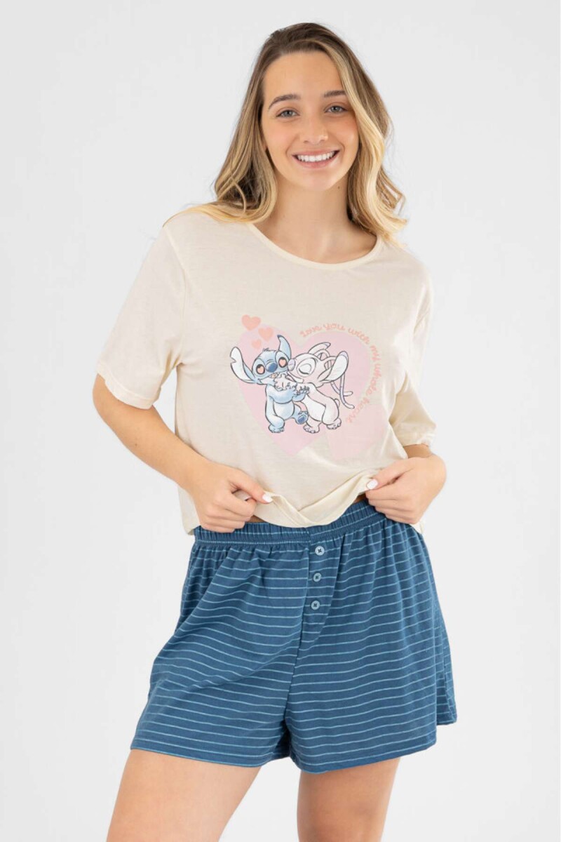 Stitch love you - Blanco 