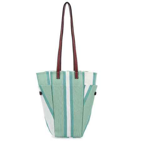 Bolsa Matera Afrodita Verde Agua Y Blanco