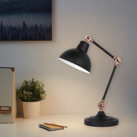 Portátil de mesa en metal negro articulada IX9424