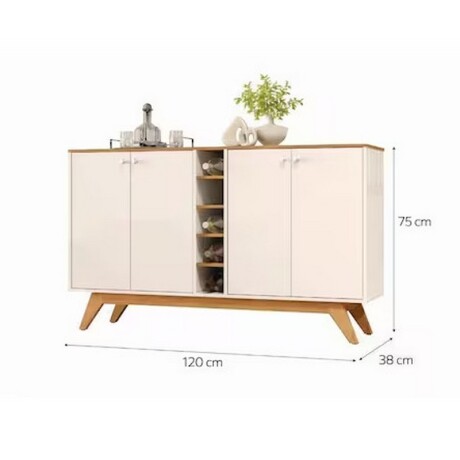 APARADOR NATIVA JOCASTA BUFFET 4 PUERTAS+BODEGA OFF WHITE/CIMAMOM APARADOR NATIVA JOCASTA BUFFET 4 PUERTAS+BODEGA OFF WHITE/CIMAMOM
