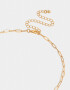 Collares Cortos Bañada en Oro Collar Corto Multidijes Bañado En Oro - Dorado
