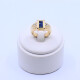 Anillo oro 18K con brillantes y zafiros Anillo oro 18K con brillantes y zafiros