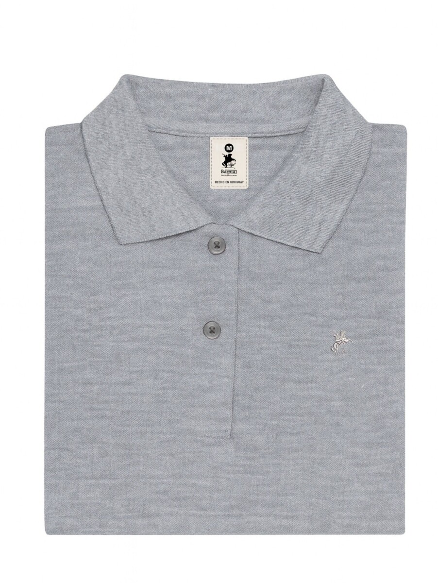 Remera pique de dama - Gris 