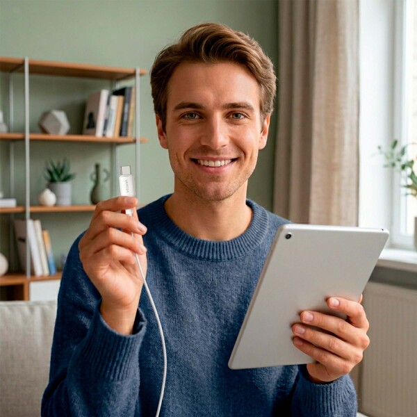 Cable De Datos Usams Tipo Usb C A Lightning 2m 30w 480mbps Blanco