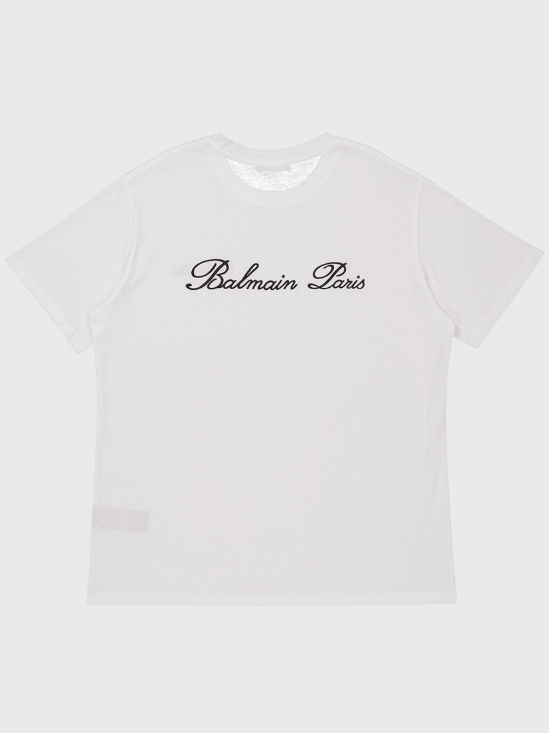 Balmain - Remera de corte holgado con discreto bordado Balmain signature Blanco