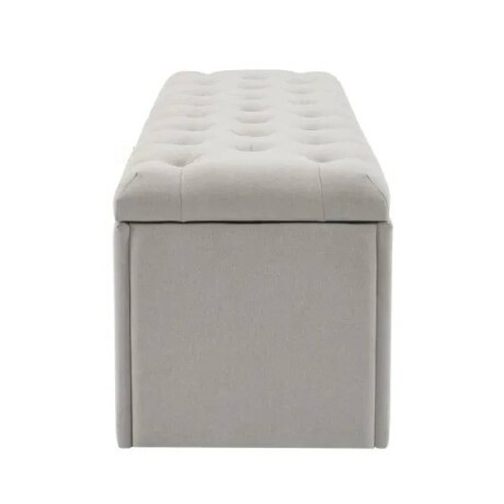 Puff Baúl Lumax Plegable 110x38 cm Organizador Living Dormitorio Gris Claro